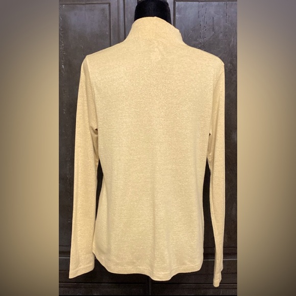 White Stag gold mock turtleneck sweater. Size large - Picture 3 of 9